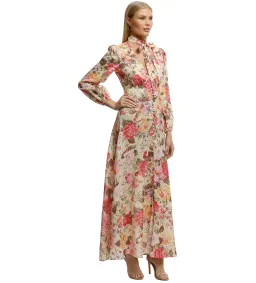 Zimmermann Honour Plunge Maxi Dress Lemon Floral Size 0/AU 8 for rent on The Volte - image 2