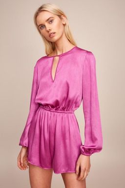 The Fifth Label Estella Long Sleeve Playsuit in Orchid Pink Size 8 for rent on The Volte - image 1