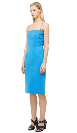Dion Lee Laced bustier dress blue 6 for rent on The Volte - image 1