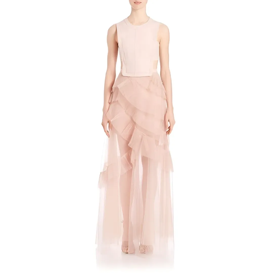BCBGMAXAZRIA Avalon Gown Blush Size 0 / AU 6 for rent on The Volte - main image