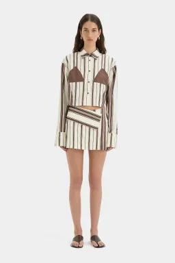 Sir the Label Cannoli Crop Shirt & Skirt Set Print Size 0 / AU 6 (6-8) for rent on The Volte - image 1