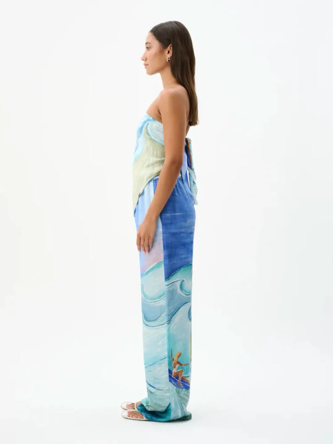 Roame Farrah Scarf Top & Taj Pant Apres Surf Size 6 for rent on The Volte - main image