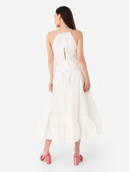 Aje Renata Eyelash Midi Dress Ivory Size 8 for rent on The Volte - image 5