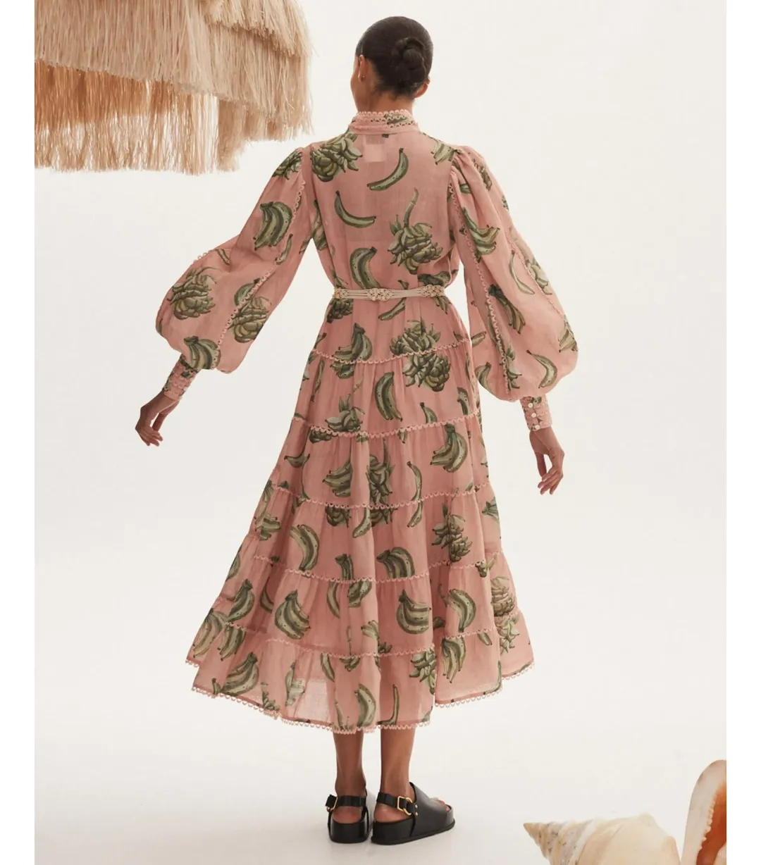 Alémais Bananarama Midi Dress Pink Size AU 10 for rent on The Volte - main image
