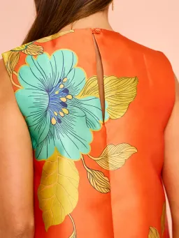 Alémais Piato Mini Dress Orange Print Size AU 10 for rent on The Volte - image 6