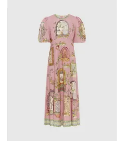 Alemais Monte Midi Dress Pink Size AU 10 for rent on The Volte - image 4