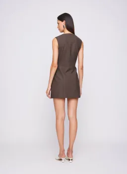 Anna Quan The Sofia Dress in Chocolate Size AU 6 for rent on The Volte - image 1