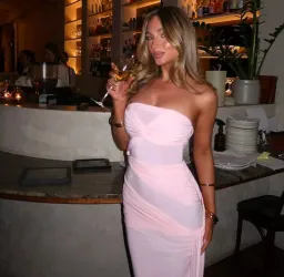 Natalie Rolt Miranda Gown in Blossom Pink Size 1 / AU 8 for rent on The Volte - image 1