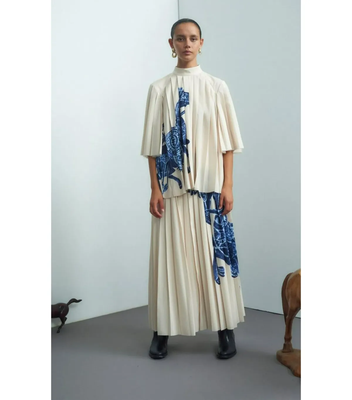 Alemais Rider Pleated Blouse Size AU 10 and Skirt Size AU 12 Set Print - Image 1