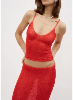 Asta Resort Carolina Camisole Set in Rossa Sequin Size XS / AU 6 for rent on The Volte - image 4