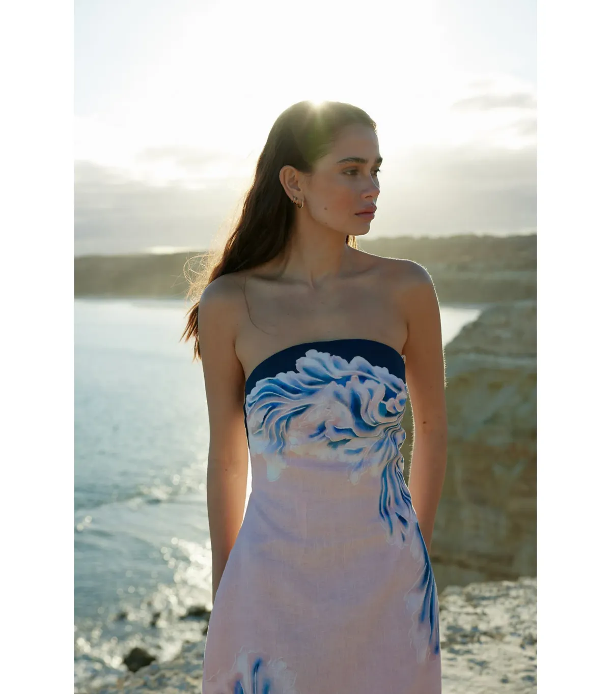 Aston Studio Maeve Dress in Seashell/Iceberg Size AU 10 - Image 3