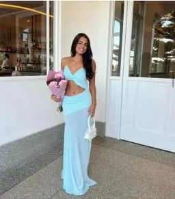 Natalie Rolt Dahlia Dress Baby Blue Size AU 6 for rent on The Volte - image 2