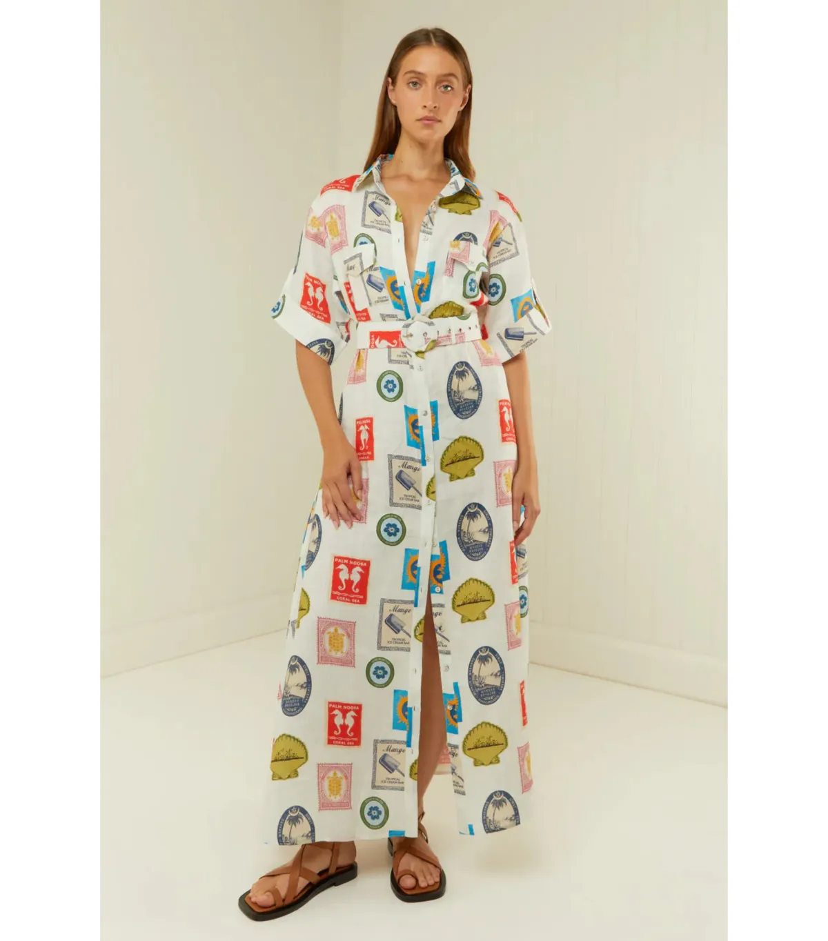 Palm Noosa Memento Dress in Holiday Stamp Size AU 12 - Image 1