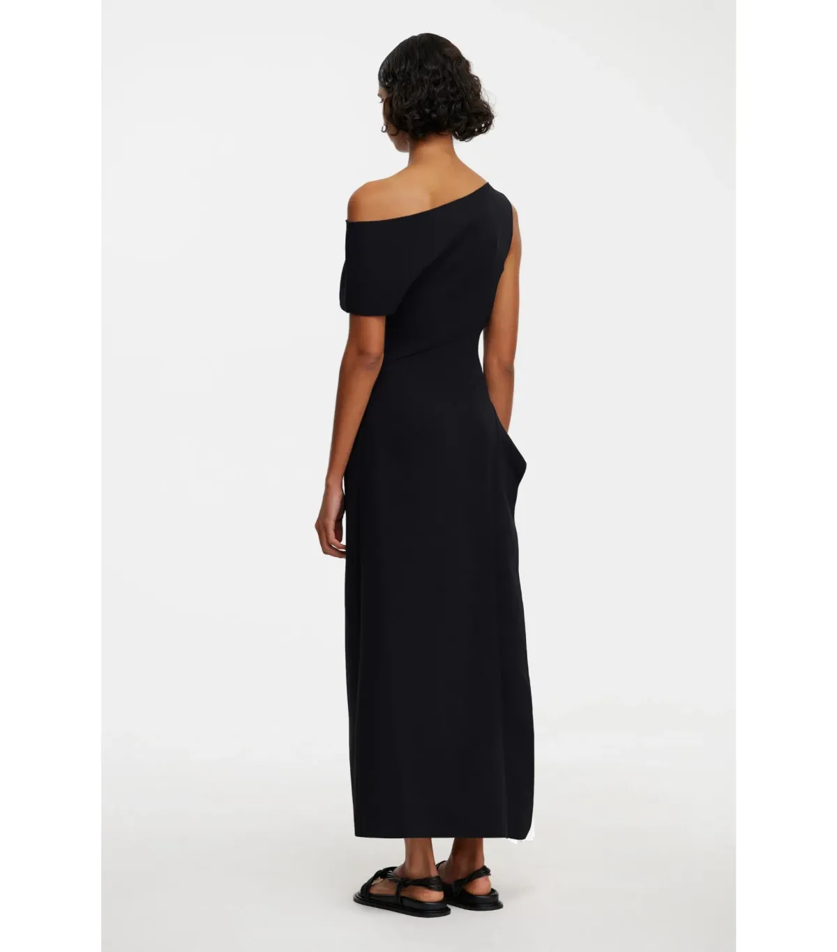 Acler Sudden Midi Dress Black with Cream Size AU 12 - Image 3