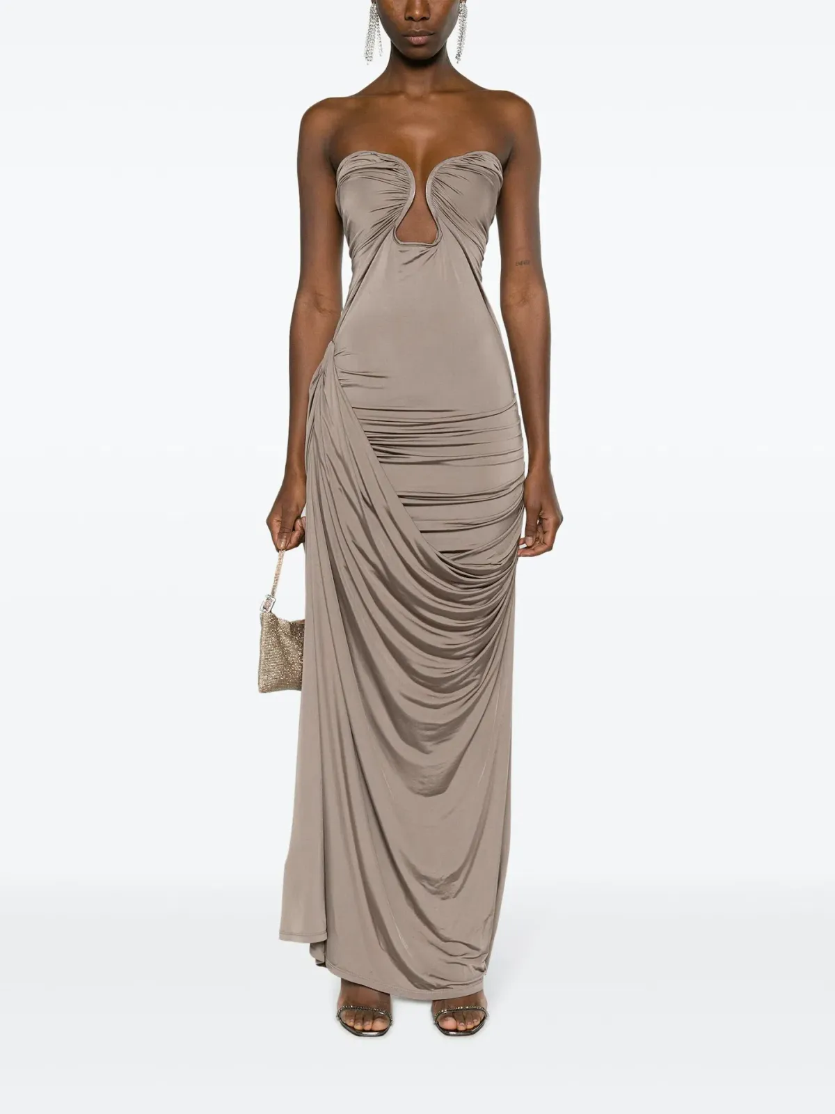 Paris Georgia Val Dress In Concrete Size 12 for rent on The Volte - main image