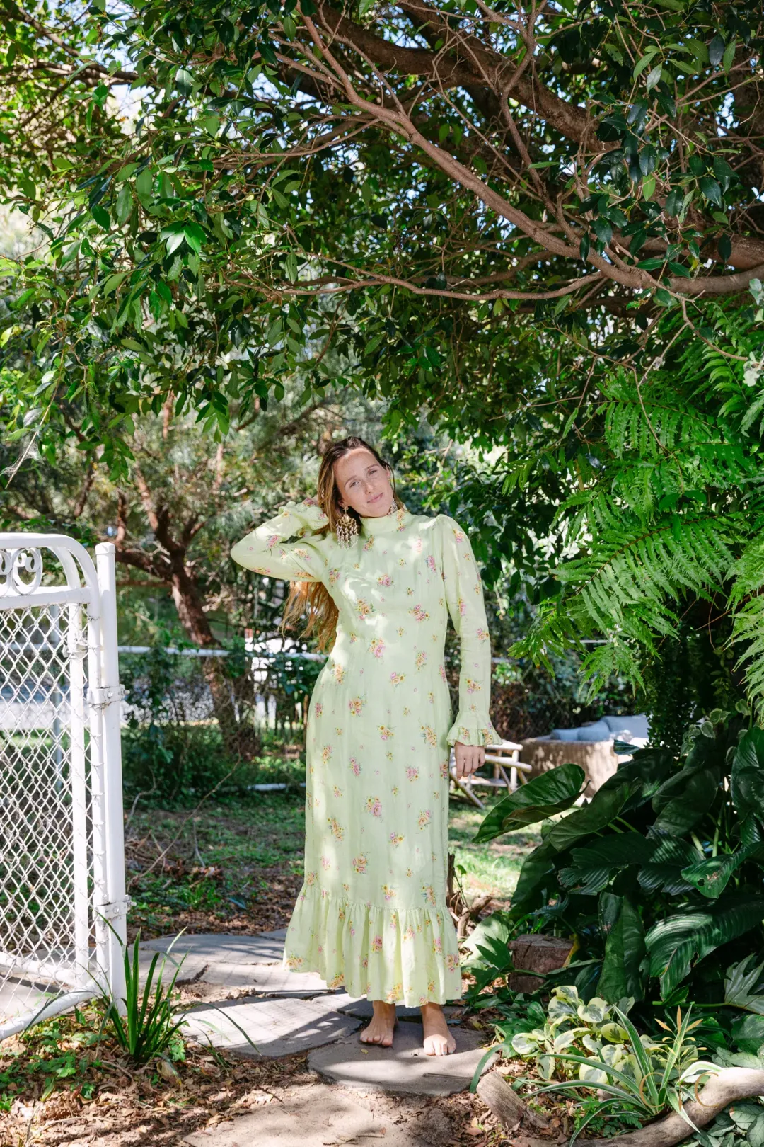 Alémais Clementine Midi Dress Green Size AU 12 for rent on The Volte - main image