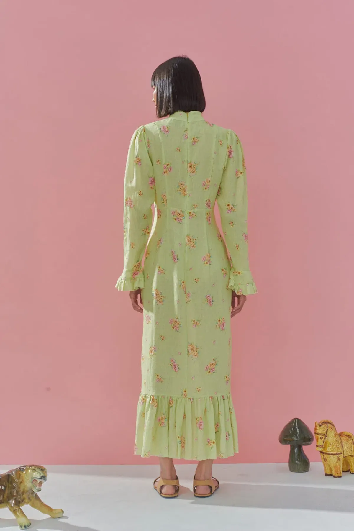Alémais Clementine Midi Dress Green Size AU 12 - Image 2