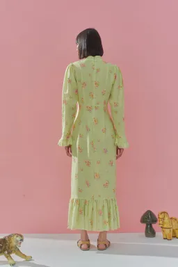 Alémais Clementine Midi Dress Green Size AU 12 for rent on The Volte - image 2