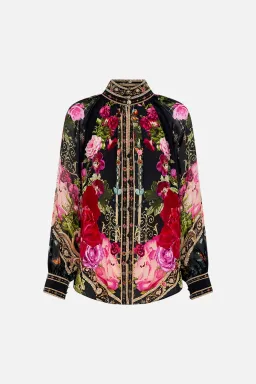 Camilla Reservation For Love Raglan Button Up Shirt Size 8/XXS for rent on The Volte - image 5