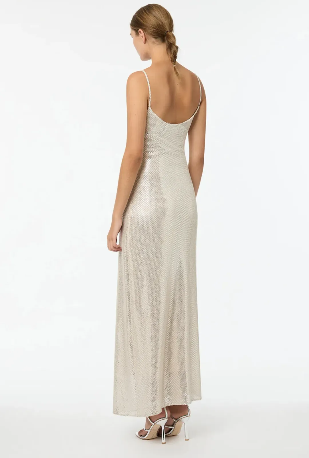 Manning Cartell High Voltage Slip Dress Nude Silver Size 8 for rent on The Volte - main image