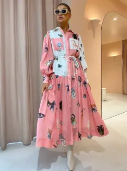 Alemais Cleo Patchwork Shirtdress Dress Size 6 for rent on The Volte - image 2