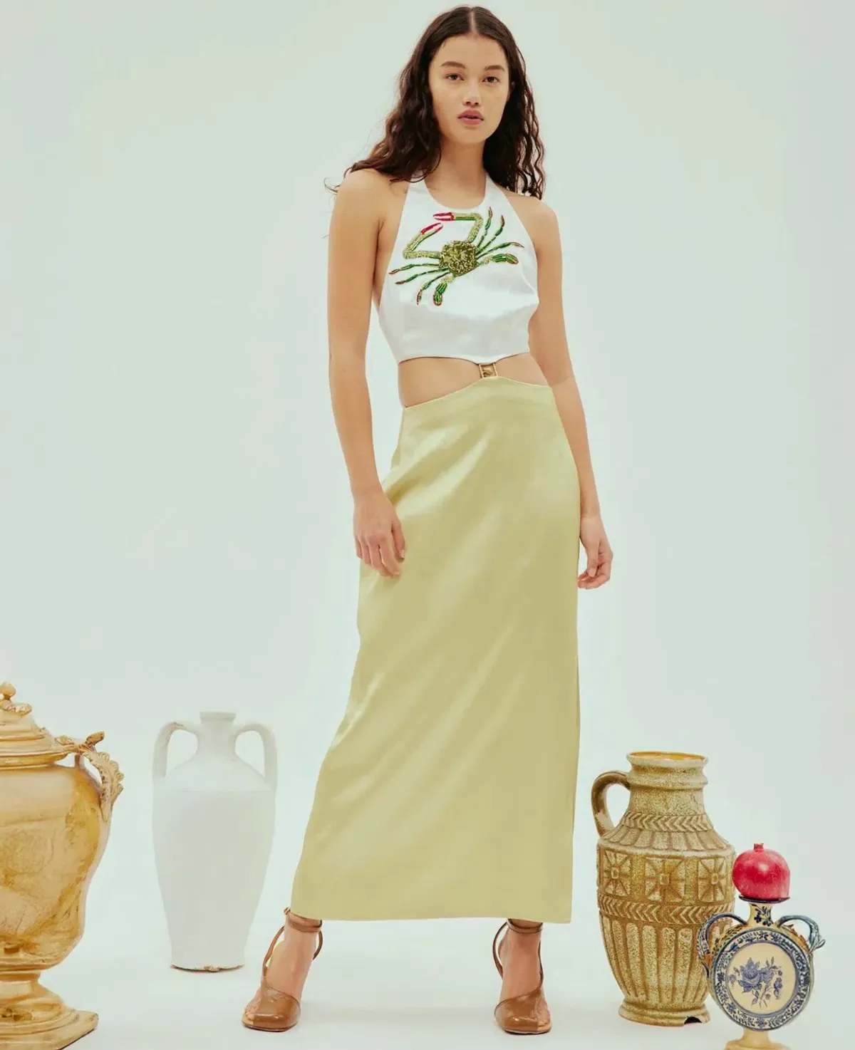 Alemais Seb Embellished Midi Dress for rent on The Volte - main image