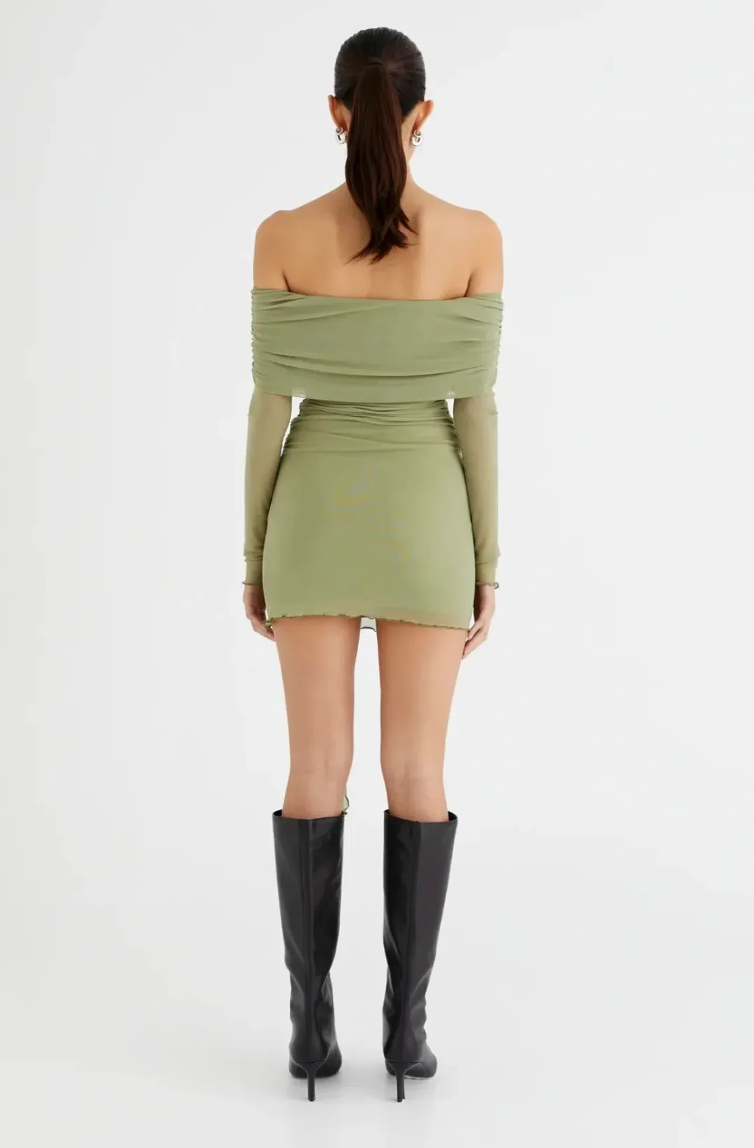 BENNI - Yasmin Mini Dress Pistachio Size 12 for rent on The Volte - main image