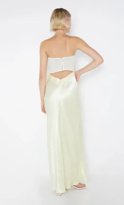 BEC + BRIDGE - Halle Strapless Dress in Ice Yellow Size AU 8 for rent on The Volte - image 2
