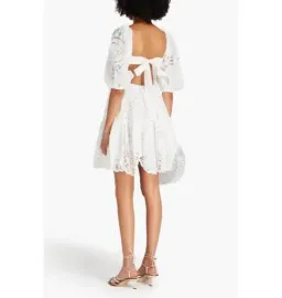 ZIMMERMANN Brighton Cutout Mini Dress New White Size 2/AU 12 for rent on The Volte - image 4