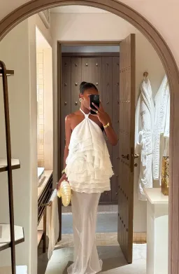 Datt Sunrose Ruffle Gown White Size 8 for rent on The Volte - image 3