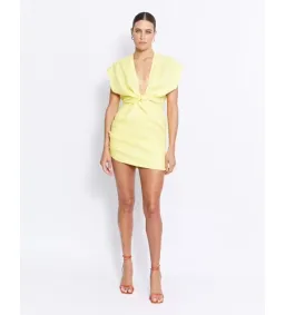 Pfeiffer Apollo Mini Dress in Lemon Size 10 for rent on The Volte - image 1