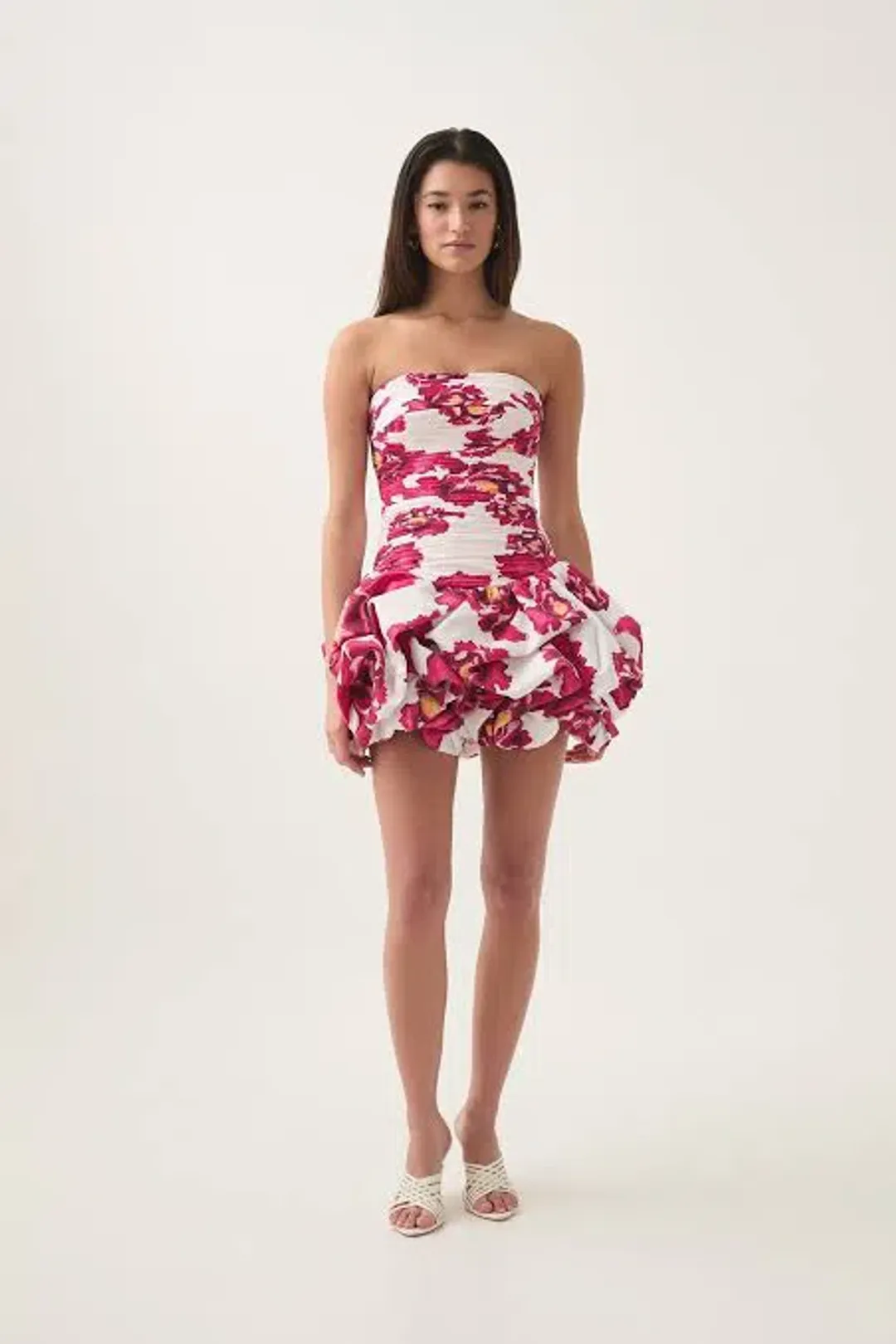 Aje Violette Bubble Hem Mini Dress Floral Size 6 for rent on The Volte - main image