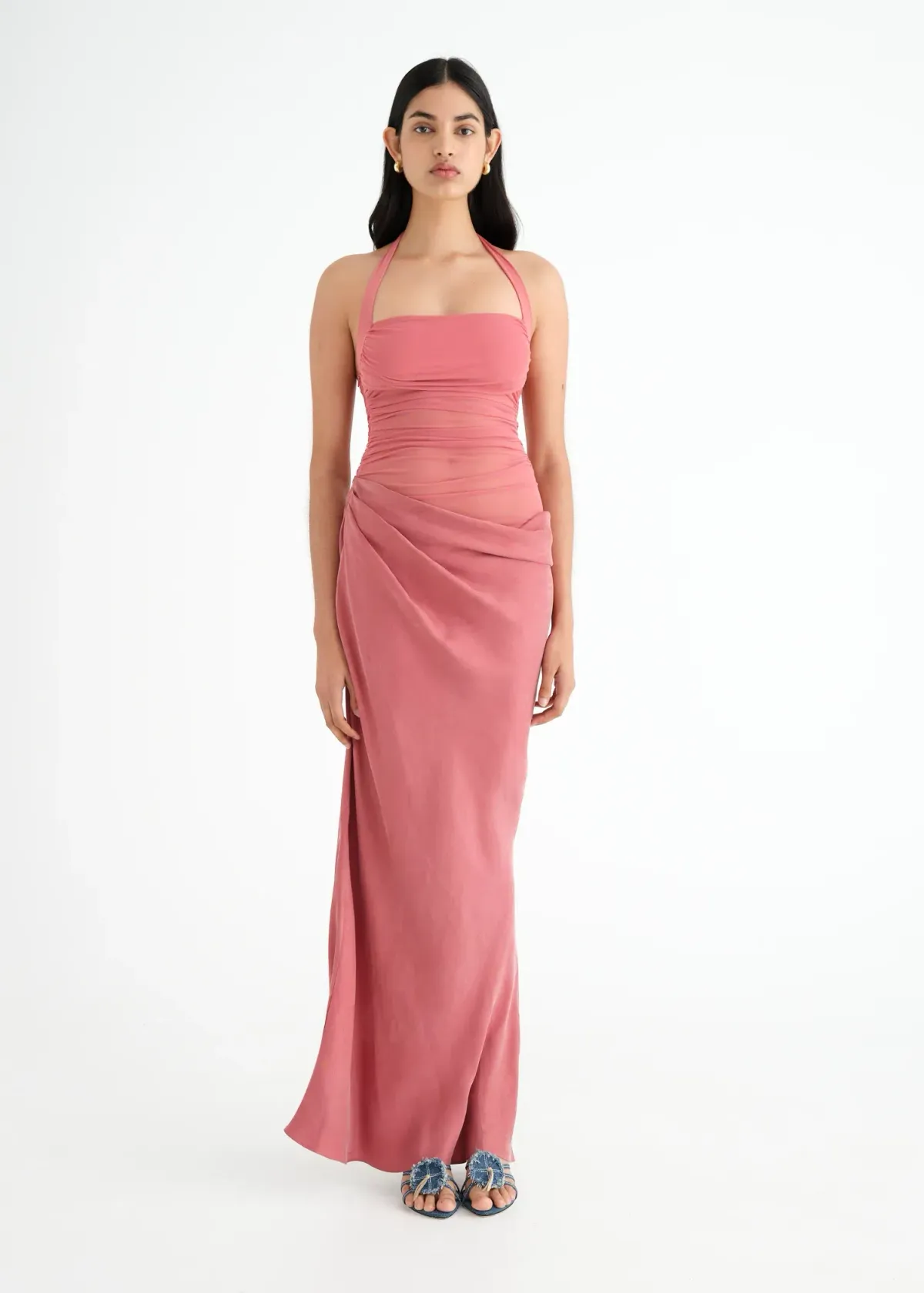 BENNI Gina Maxi Dress in Rose Size AU 8 for rent on The Volte - main image