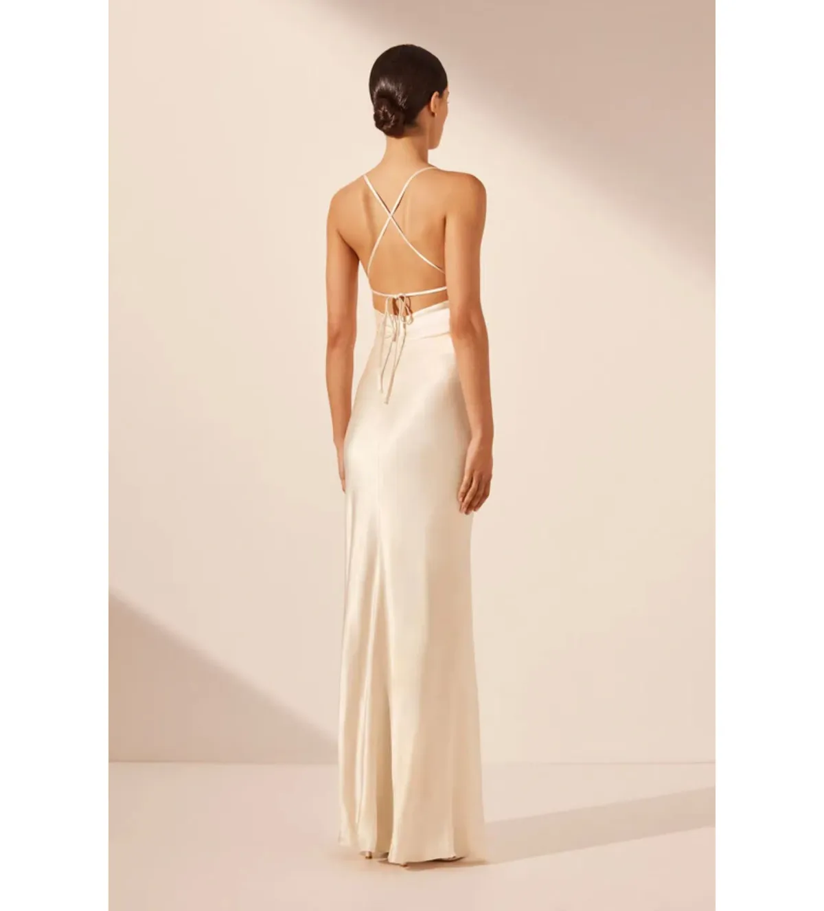 Shona Joy La Lune Lace Back Maxi Dress Cream Size XS / AU 6 - Image 3