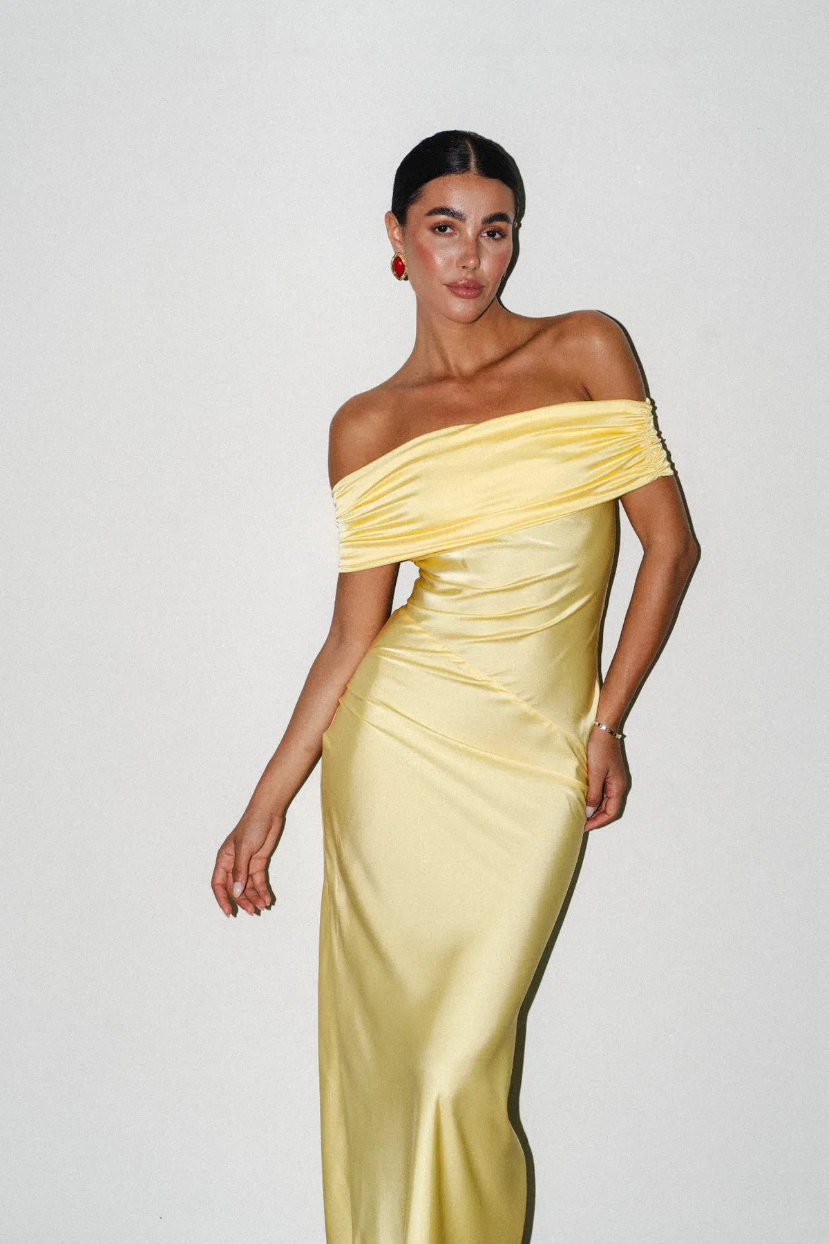 HNTR The Label Kayla Gown Lemon Size S / AU 8 for rent on The Volte - main image