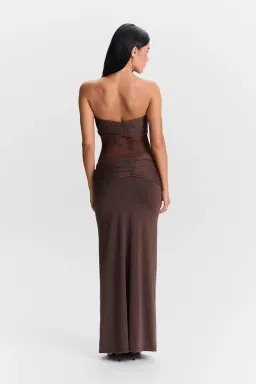 Sasha Therese Amara Maxi Dress Brown Size XS / AU 6 for rent on The Volte - image 3