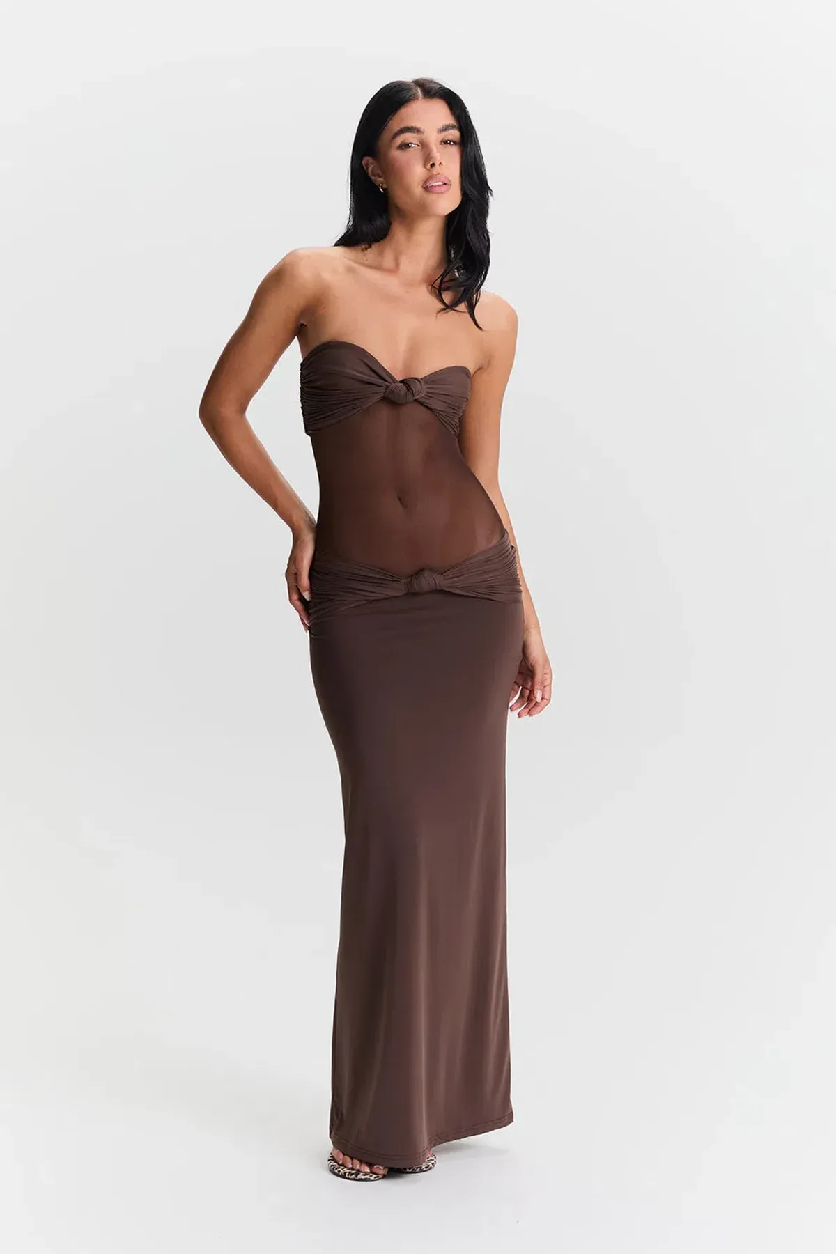 Sasha Therese Amara Maxi Dress Brown Size XS / AU 6 for rent on The Volte - main image