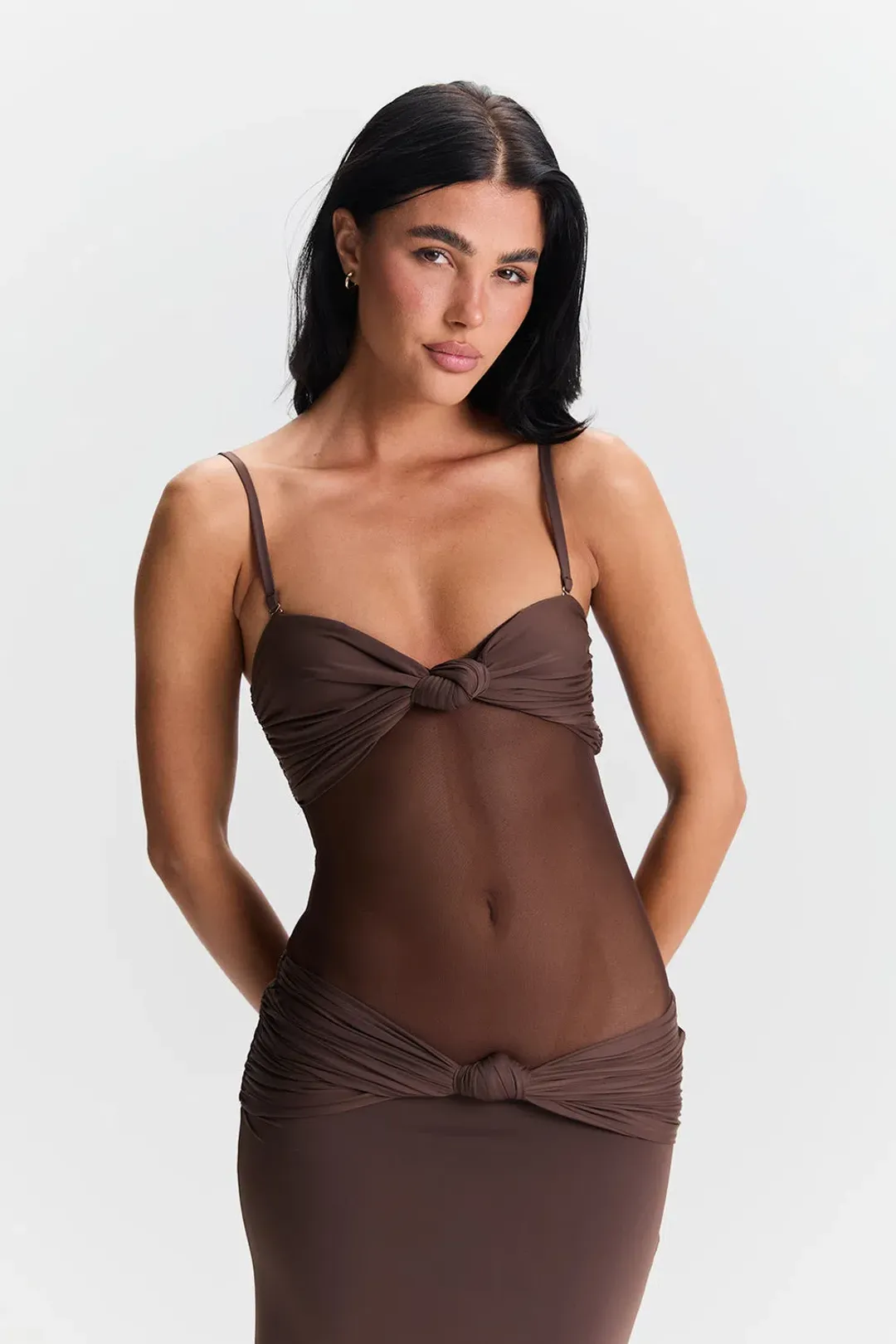 Sasha Therese Amara Maxi Dress Brown Size XS / AU 6 for rent on The Volte - main image
