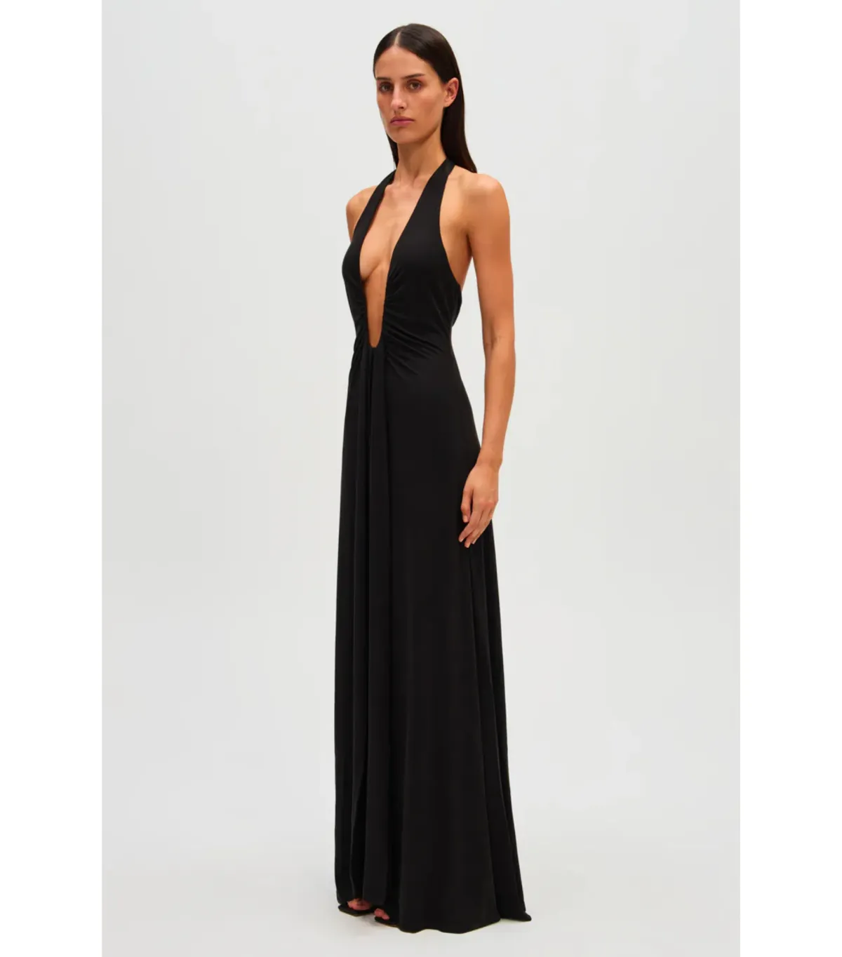 MISHA Jennifer Cupro Maxi Dress Black Size 6/XS - Image 4