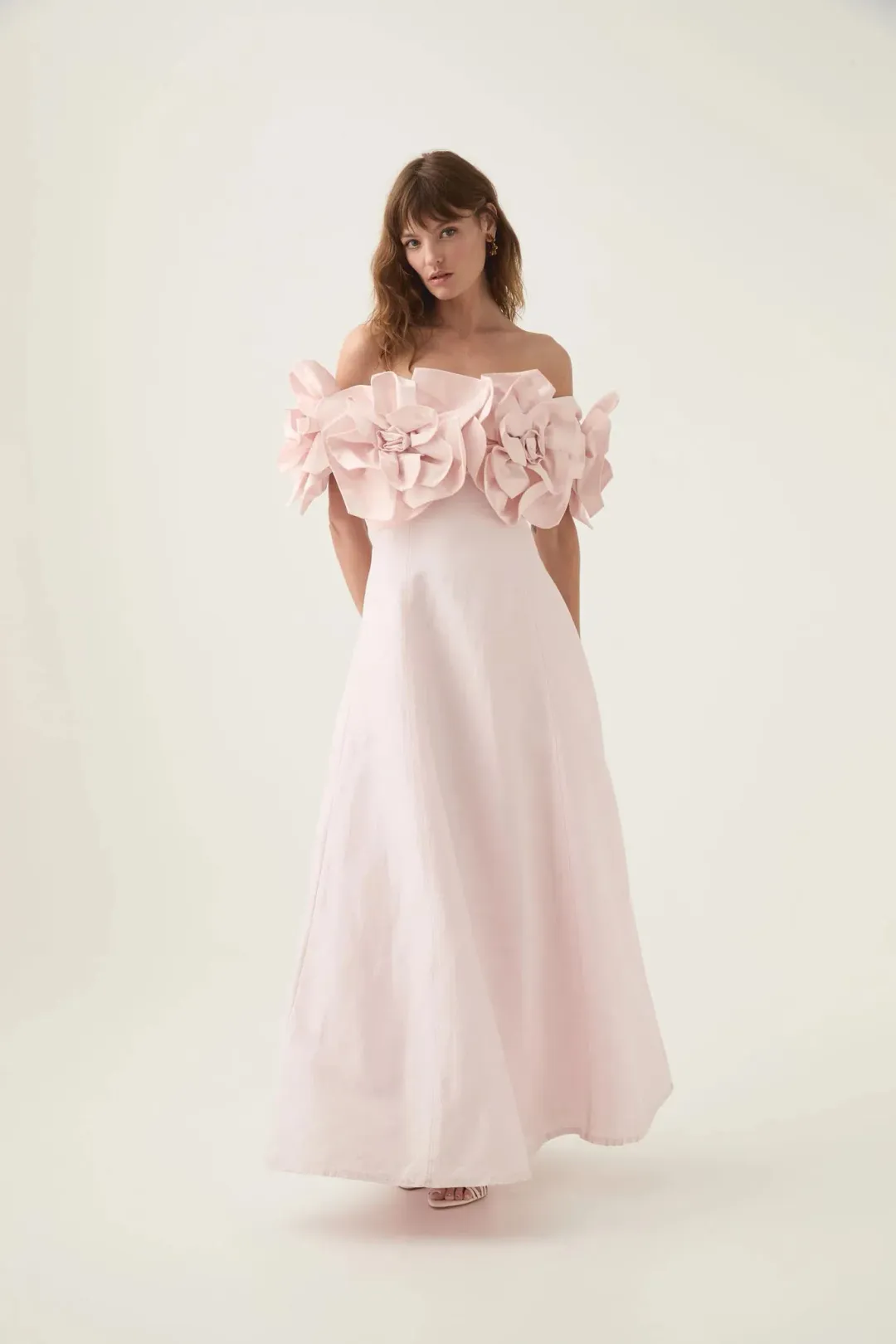 Aje Etta Midi Dress Pastel Pink Size 10 for rent on The Volte - main image