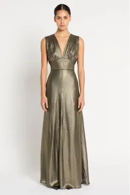 Sass & Bide Lost In Monaco Dress in Antique Gold Size 16 for rent on The Volte - image 1
