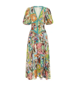 Alémais Evergreen Midi Dress Multi Size AU 14 for rent on The Volte - image 5