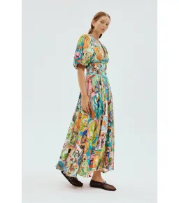 Alémais Evergreen Midi Dress Multi Size AU 14 for rent on The Volte - image 2