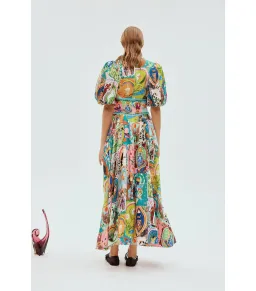 Alémais Evergreen Midi Dress Multi Size AU 14 for rent on The Volte - image 3
