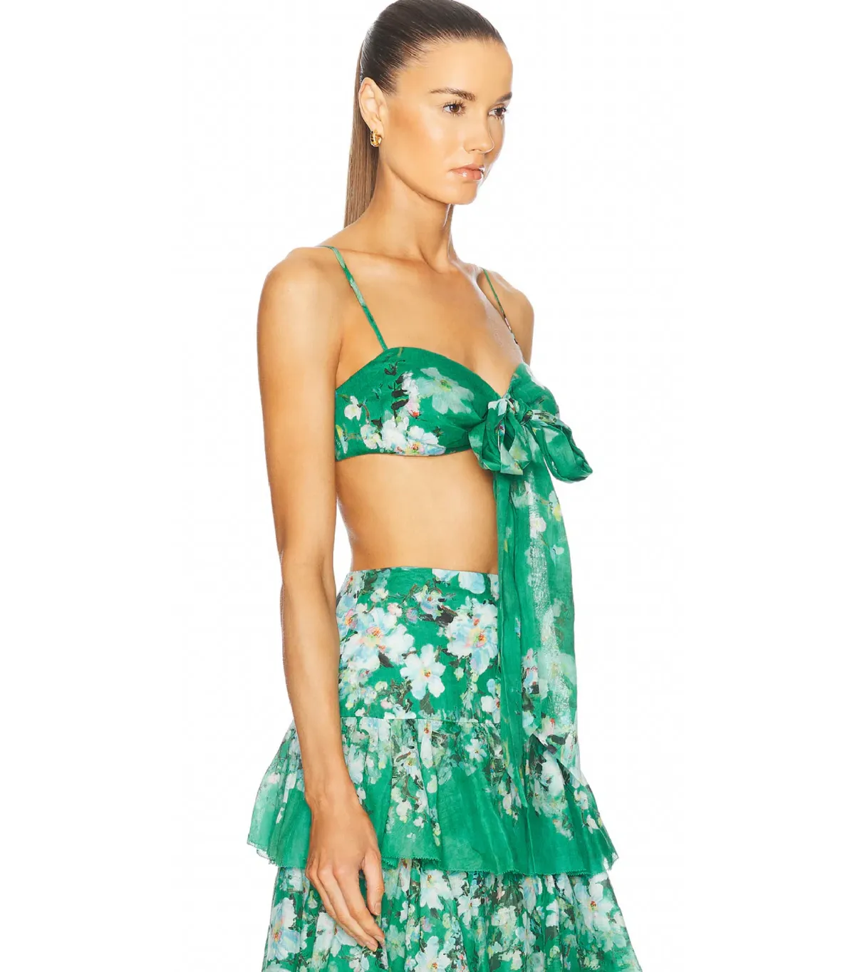 Zimmermann Everley Set Green Floral Size 0 / AU 8 - Image 2