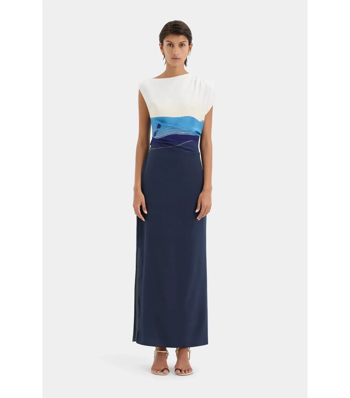 Sir the Label Mariner Midi Dress Shoreline Stripe Size AU 12 - Image 4