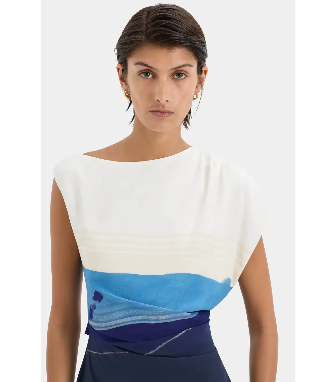 Sir the Label Mariner Midi Dress Shoreline Stripe Size AU 12 for rent on The Volte - main image