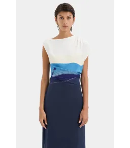 Sir the Label Mariner Midi Dress Shoreline Stripe Size AU 12 for rent on The Volte - image 5