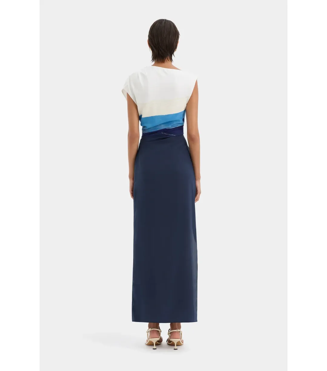 Sir the Label Mariner Midi Dress Shoreline Stripe Size AU 12 for rent on The Volte - main image