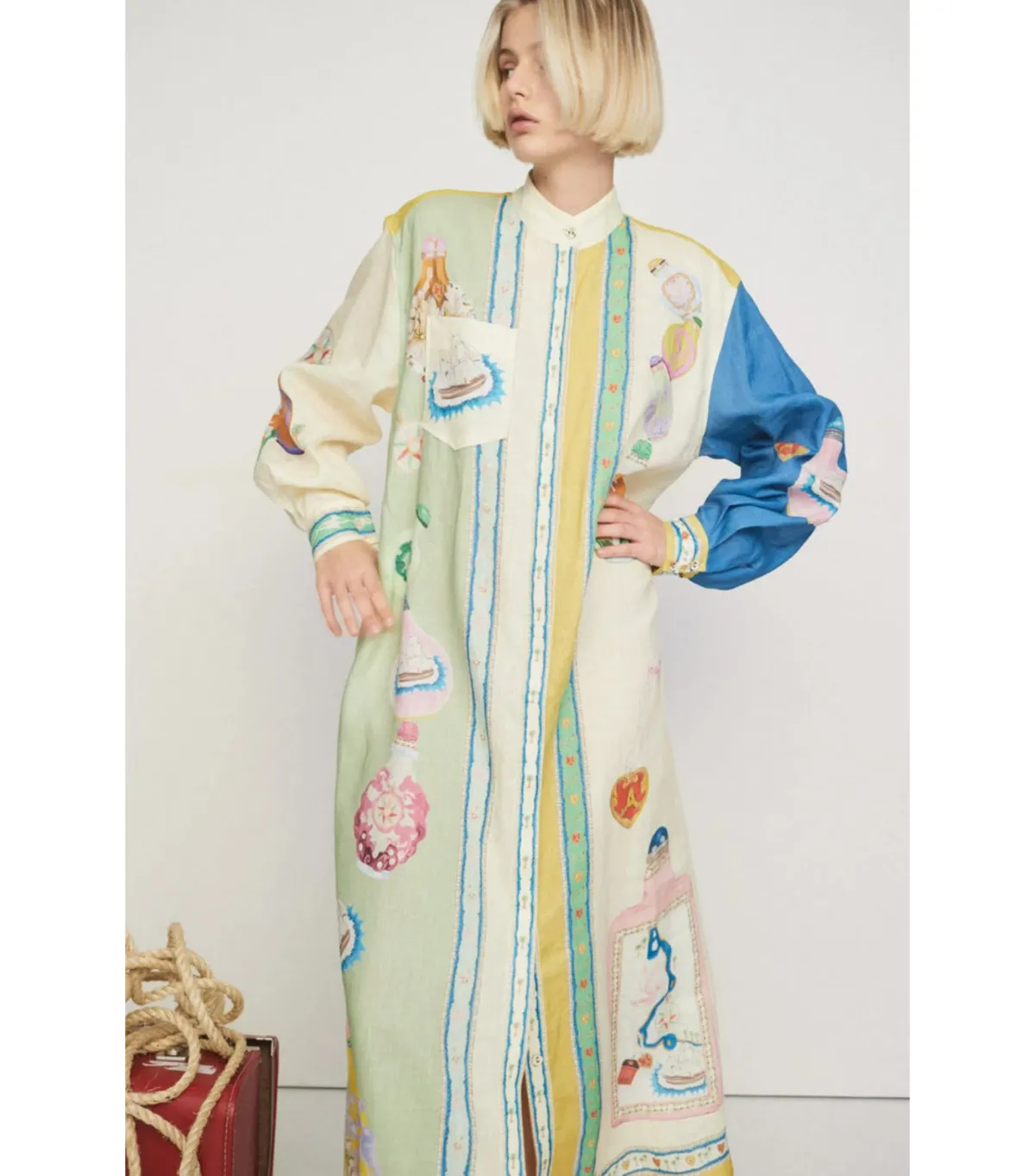 Alemais Elixir Shirt Dress Multi Size AU 12 - Image 5